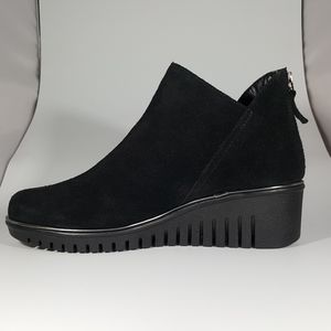 THE FLEXX Shoes - The Flexx Black Suede Wedge Bootie THE FLEXX Shoes - The Flexx Black Suede Wedge Bootie